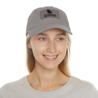 Georgia Silhouette Leather Patch Hat